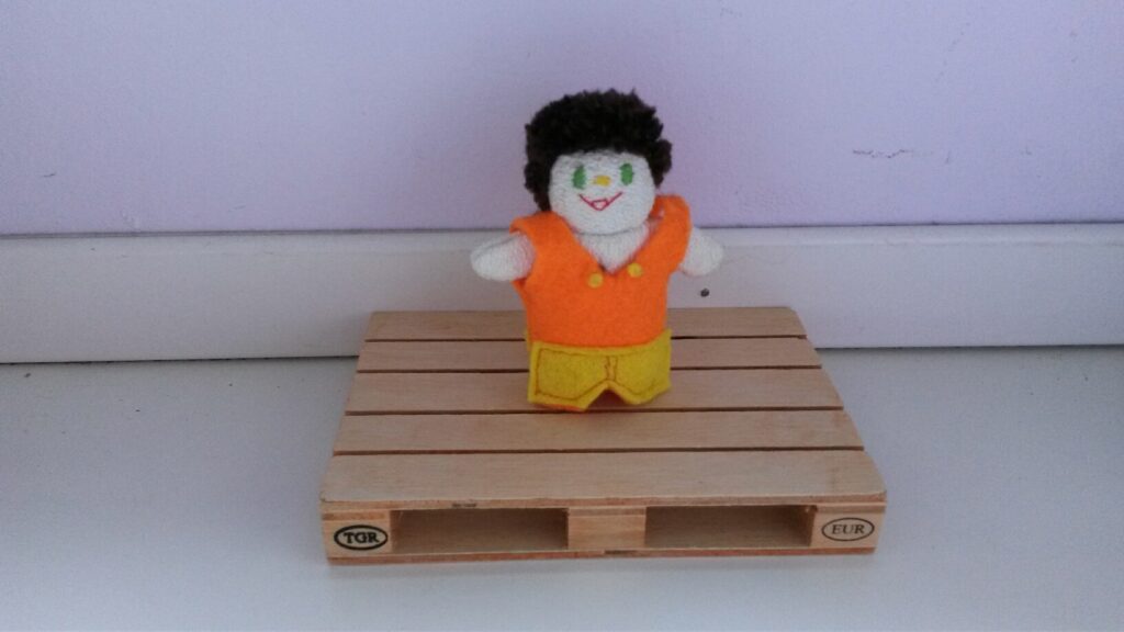 muñeco pepín Chocolate para dedo - Mundo Carolinas